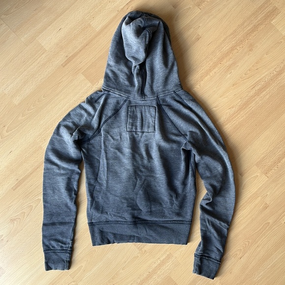 Abercrombie & Fitch Pullover Distressed Hoodie - Blue Grey - Picture 4 of 8